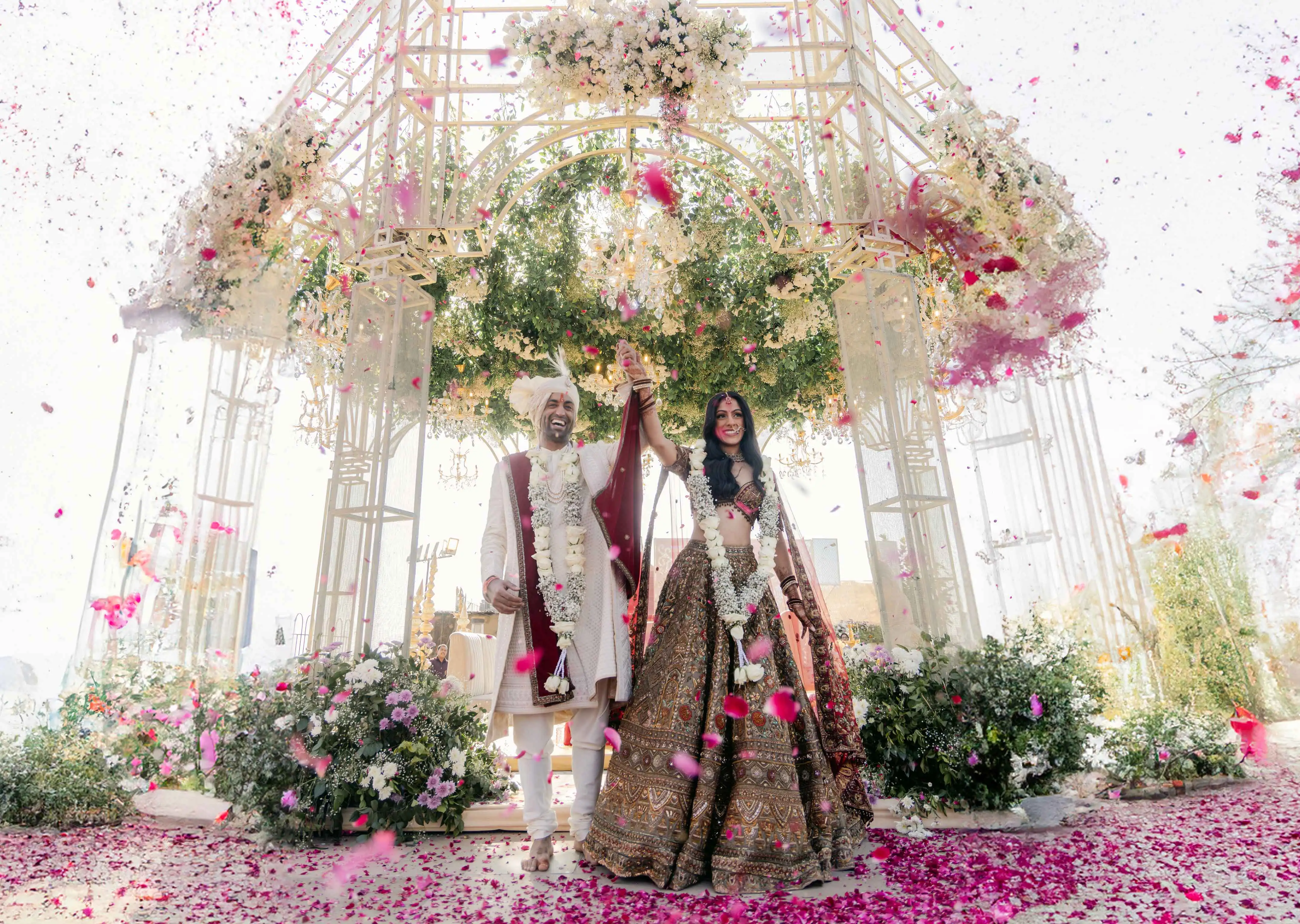 Wedding photography banner showing couple and creative visuals